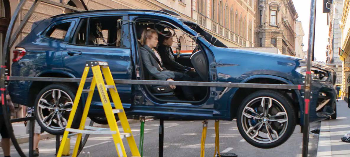 The making of "Black Widow" with a stunt BMW X3